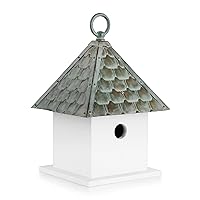 Good Directions BH206WWHT Bird House Bungalow – Verdigris Roof, Blue Verde