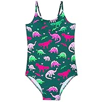 Girls Swimsuits Size 6 Little Girls' Dinosaur Printed 1 Piece Swimsuit Toddler Beach Sport Swimwear UPF 50+ Girl