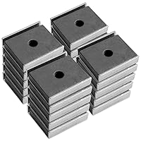 Master Magnetics Ceramic Latch Magnet Assemblies - Rectangular with Center Hole, Zinc Plated, 1