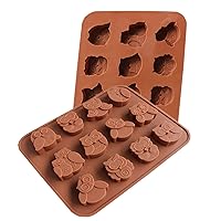 1 Pcs Animal Chocolate Mold, Owl Candy Mold Silicone Jello Mould for Kids, Small Silicone Molds for Candy Making, DIY Homemade Gummy, Ice, Pudding, Chocolate, Soap, Wax Melt etc