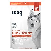 Amazon Brand - Wag Hip & Joint Advanced Soft Chews for Large Dogs, Natural Chicken Liver Flavor, 150 Count