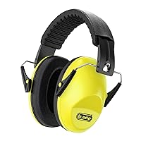 Dr.meter Ear Protection for Kids: EM100 SNR27.4 Kids Noise Cancelling Headphones with Adjustable Headband - Kids Ear Protection for Sleeping Shooting Mowing and Studying - Yellow