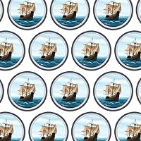 GRAPHICS & MORE Premium Gift Wrap Wrapping Paper Roll Sailing Boating - Pirate Ship Sail Boat Ocean