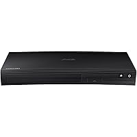 SAMSUNG Blu-ray DVD Disc Player With Built-in Wi-Fi 1080p & Full HD Upconversion, Plays Blu-ray Discs, DVDs & CDs, Plus CubeCable 6Ft High Speed HDMI Cable, Black Finish (Renewed)
