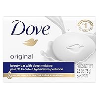 Dove Beauty Bar Gentle Skin Cleanser Moisturizing for Gentle Soft Skin Care Original Made With 1/4 Moisturizing Cream 2.6 oz (Pack of 2)