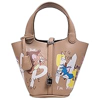huaCCG Cute Cube Bag, Mother's Day Gift, Paint Bag, 2-Way Shoulder Bag, Handbag, Leather, Crossbody Bag, Pouch Included, Shoulder Bag, Elegant, Casual, Birthday, Women's Strap, Lightweight,