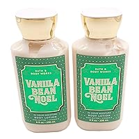 Bath and Body Works 2 Pack Vanilla Bean Noel Super Smooth Body Lotion 8 Oz