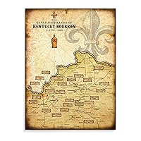 Bardstown Kentucky Street Map Canvas Wall Art Prints for Wall Decor Room Decor Bedroom Decor Gifts 8x10inch(20x26cm) Unframe-style