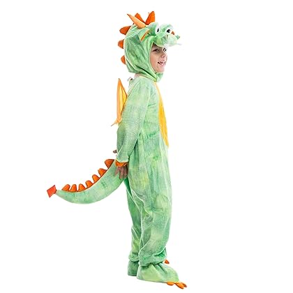 Spooktacular Creations Toddler Dinosaur Costume, Dragon Costume with Tail Wings for Kids Role Play, Halloween DressUp Party