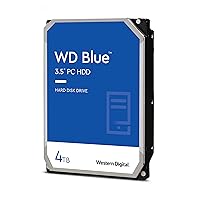 Western Digital 4TB WD Blue PC Internal Hard Drive HDD - 5400 RPM, SATA 6 Gb/s, 256 MB Cache, 3.5