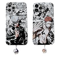 Anime Phone Case Compatible with iPhone 14 Pro Max, Cartoon Satoru Gojo Figure Soft Phone Case for iPhone 14 Pro Max Comes with Keychain (Yuji, for iPhone 14 Pro Max)