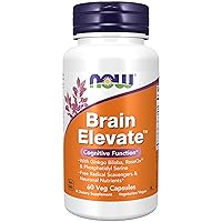 Supplements, Brain Elevate™, Featuring Ginkgo Biloba, RoseOx® and Phosphatidyl Serine, 60 Veg Capsules