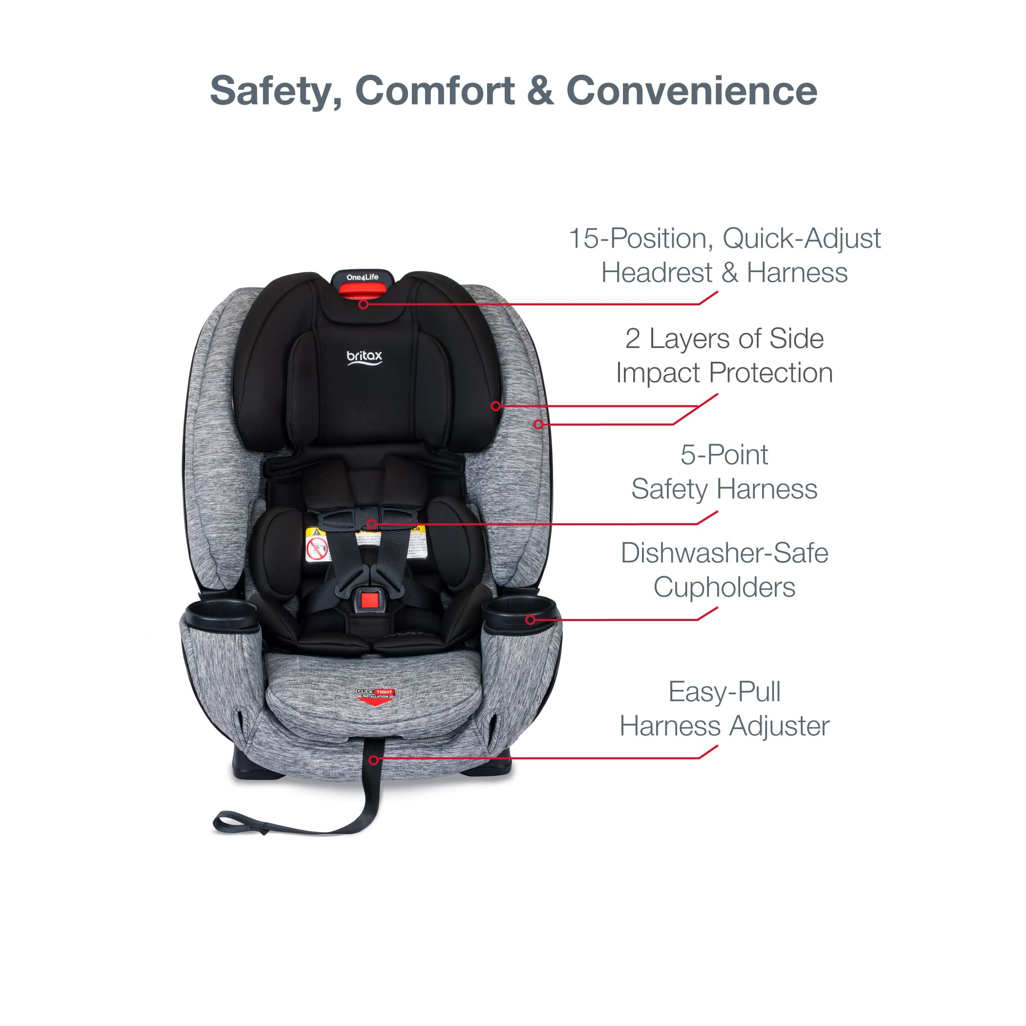 Britax One4Life ClickTight All-in-One Car Seat, Spark