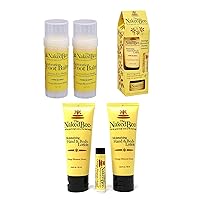 The Naked Bee Orange Blossom Honey Lotion and Lip Balm Set, Hydrating, Moisturizing, and Natural Skin Care Products Cruelty Free + Orange Blossom Honey Collection + Restoration Foot Balm