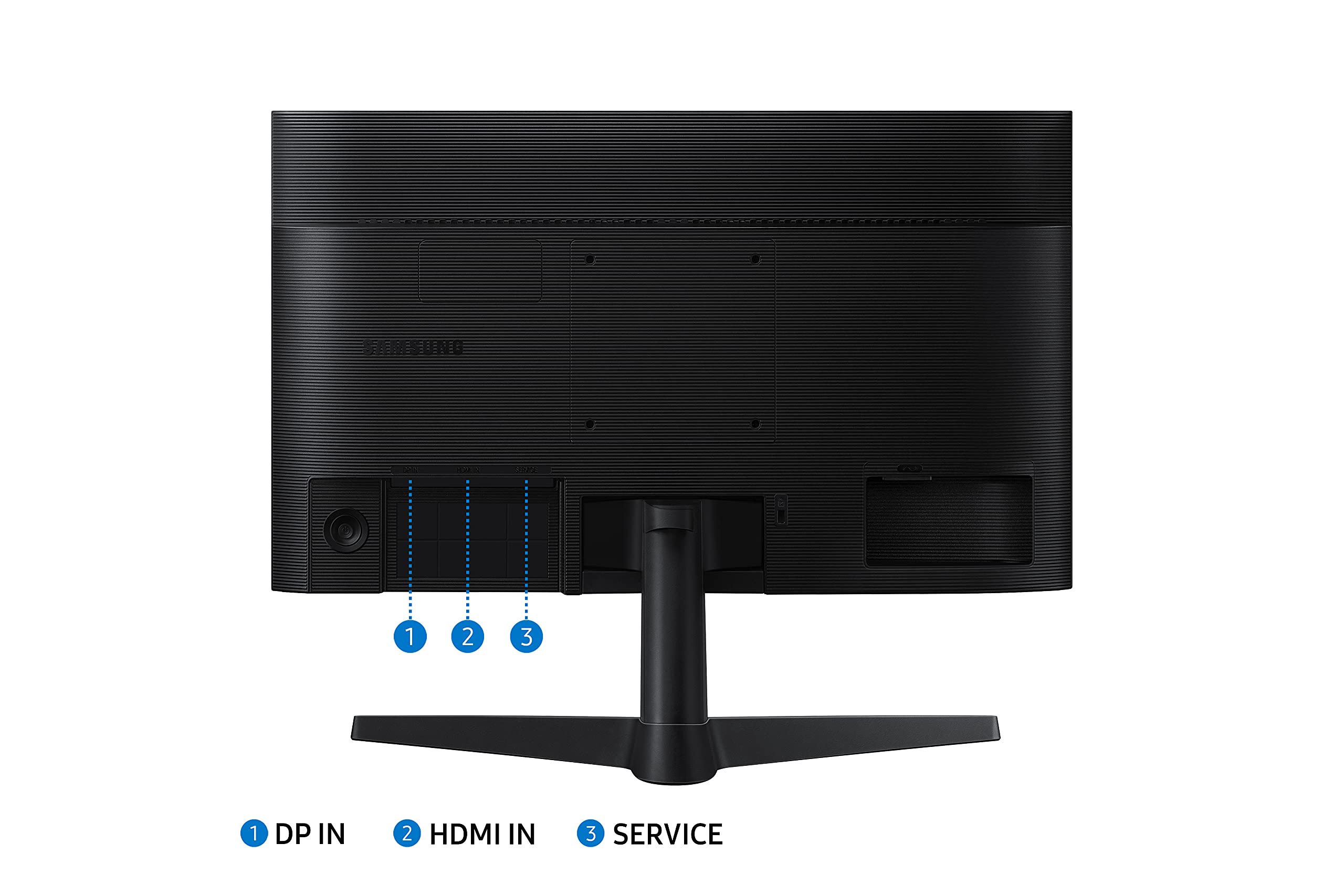 SAMSUNG T37F Series 24-Inch FHD 1080p Computer Monitor, 75Hz, IPS Panel, HDMI, Display Port, VESA Compatible, 3 Yr WRNTY (LF24T374FWNXGO),Blue/Black