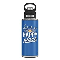 Tervis Life is Good Triple Walled Insulated Tumbler, 32 oz Wide Mouth Bottle-Stainless Steel, Happy Place