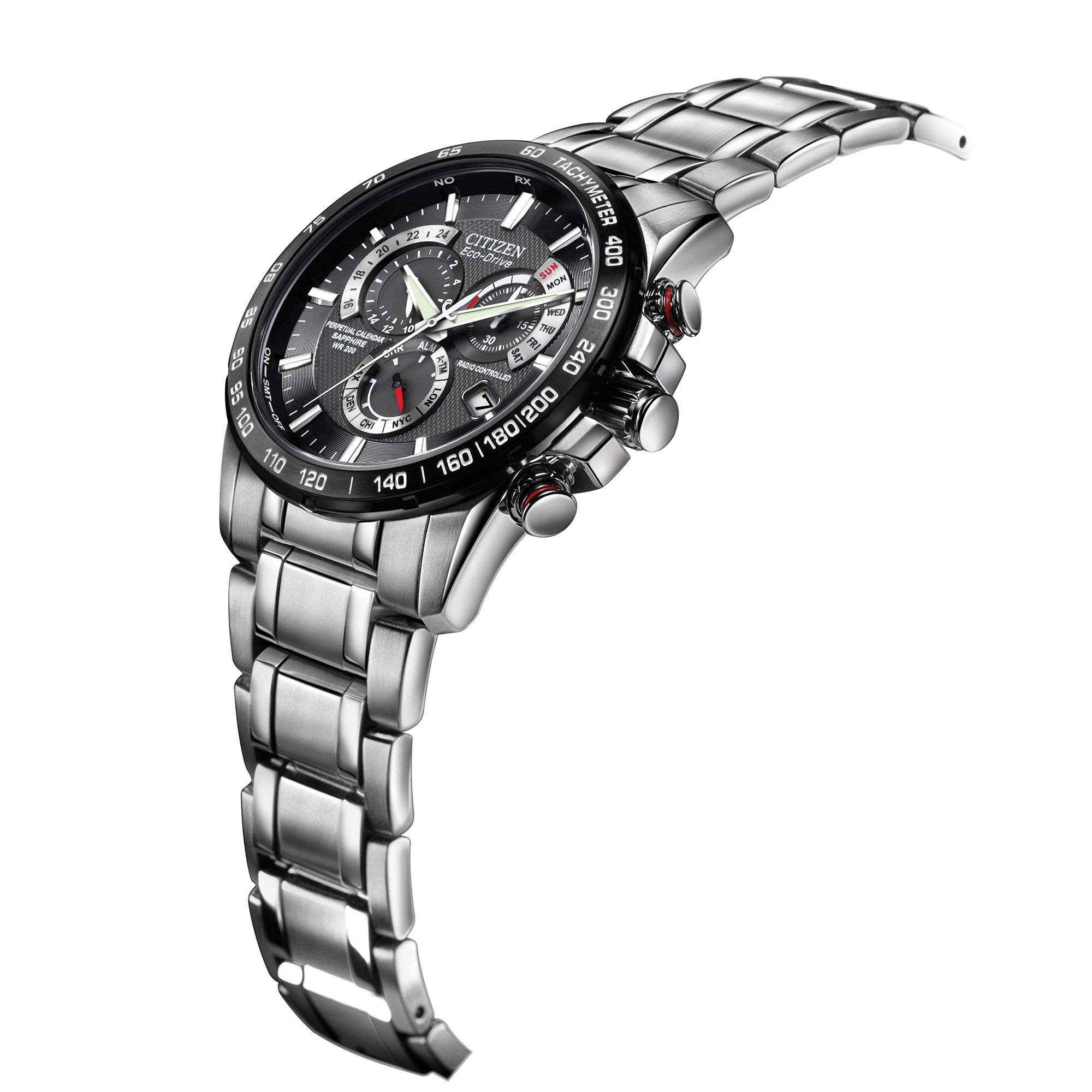 Citizen Men's Eco-Drive Perpetual Chrono Atomic Timekeeping Watch with Day/Date, AT4008-51E