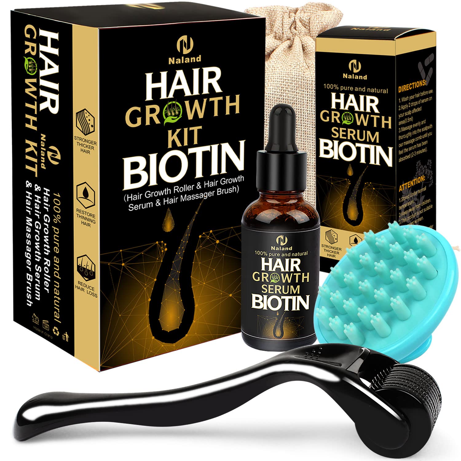 Mua Derma Roller for Hair Growth, Biotin Hair Growth Oil Serum, Hair Scalp  Massager Helps absorb Hair Growth Oil Serum trên Amazon Mỹ chính hãng 2023  | Giaonhan247