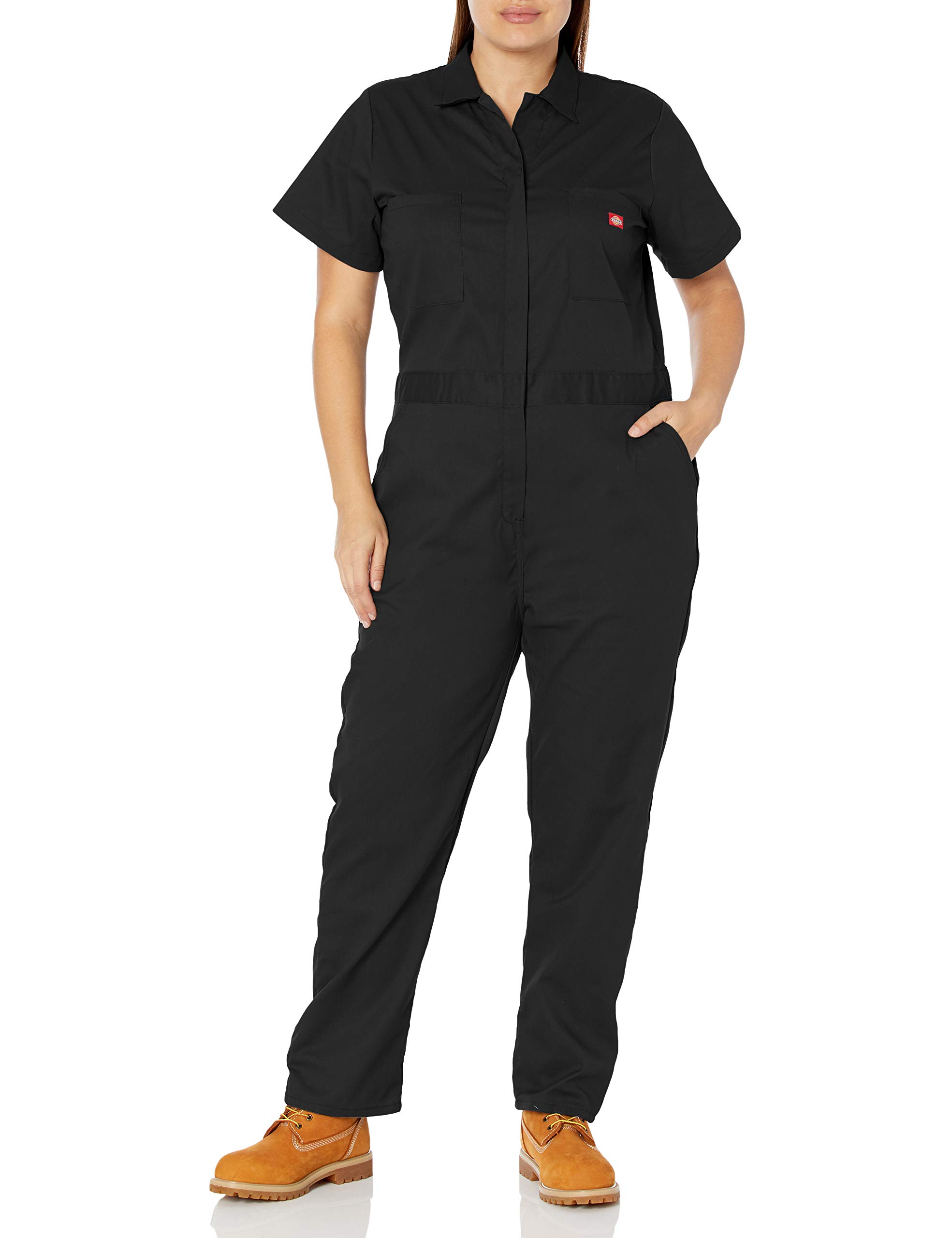 Dickies Women's Plus Size Flex Short Sleeve Coverall, Black, 1PS