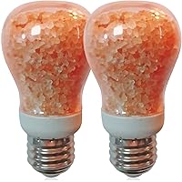 E26 Smart Led Light Bulb,Dimmable Led Salt Light Bulb 7 Watt Indoor Himalayan Pink Salt Bulb (Pack of 2)