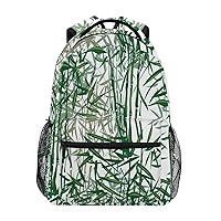 Kids Backpack Girls Green Printed School Bookbag Shoulder Bag Daypack Lightweight Book Bags Bamboo Backpack for Kids 6-14 Ages