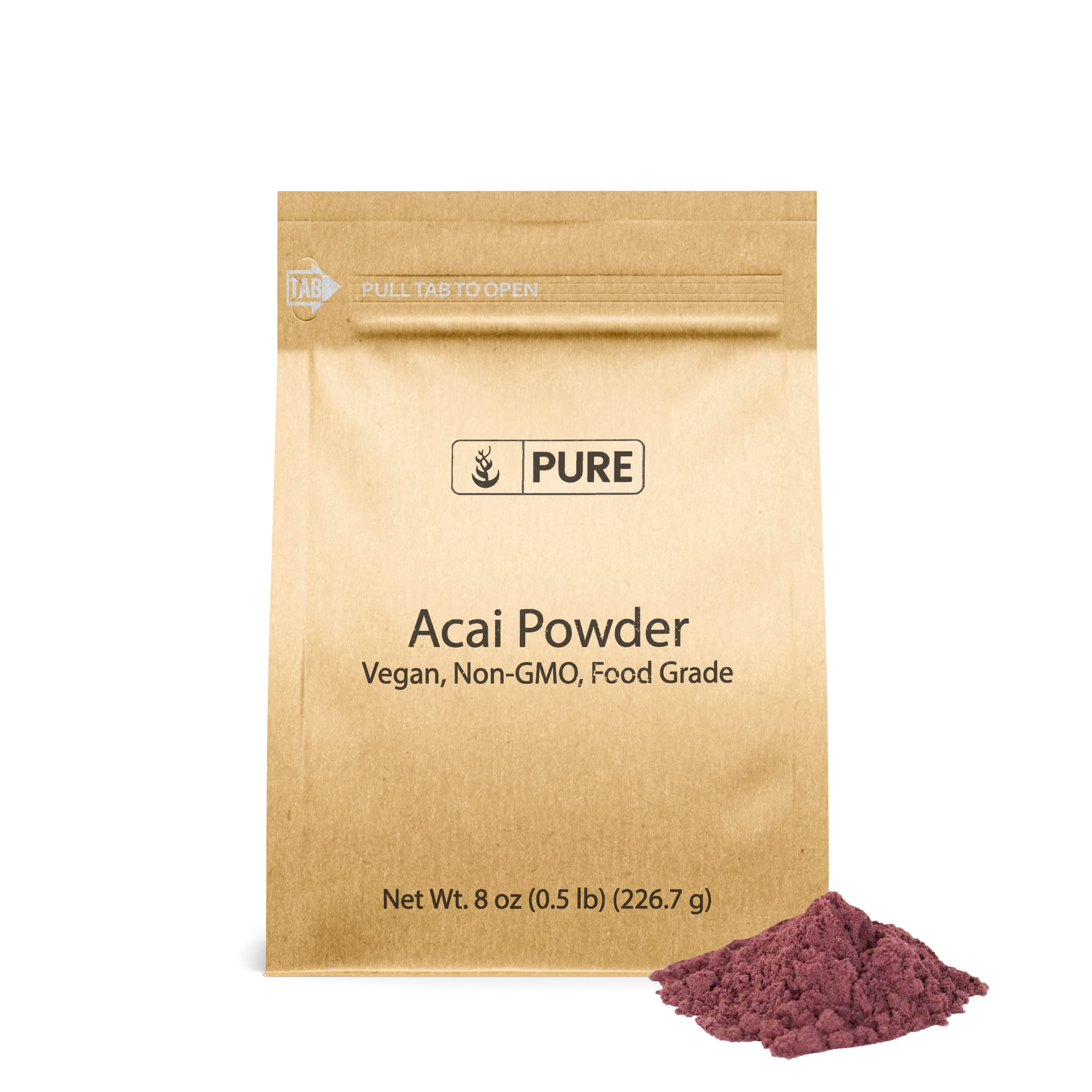 PURE ORIGINAL INGREDIENTS Acai, Goji Berry, Green Coffee Bean Powder Bundle, Fine Powders, Various Sizes, Herbal Supplements