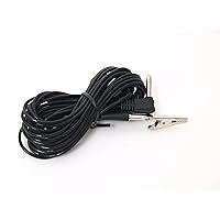 20 Foot Grounding Cable for Earth, EMF Radiation Fabrics, WiFi Radiation Protection. Just Clip it and Plug into Your Outlet Ground