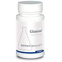 Biotics Research Gluterase Dietary Enzymes for Digesting Gluten, Specialized Enzyme Preparation, Tolerase, Gut-Supportive Nutrients, Okra, Marshmallow, Vitamin U Complex, 60 Tablets