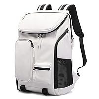 Travel Laptop Backpack for Men Women Waterproof Business Work Bag Casual Computer daily backpacks (White)