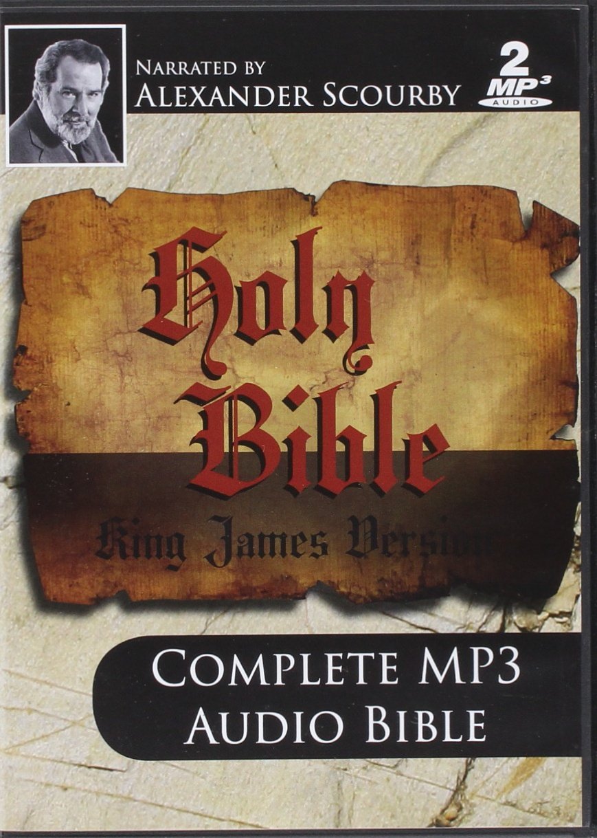 KJV Comp Scourby MP3 2 CDs Alexander Scourby-King james Version-Complete Audio Holy Bible-MP3-2 Discs-Audiobook, MP3 Digital ... Birth- Crucifixion-Resurrection- Saint Peter