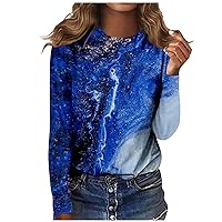 XHRBSI Women's Fashion Casual Long Sleeve Halloween Print Round Neck Pullover Top Blouse T-Shirts for Women