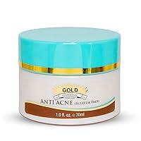 Gold Cosmetics Anti Acne Cream, Skin Care, Sulfur-Free, Scar Prevention, for Glowing Skin, 30ml Jar(Sulfer-Free, 30 ml)