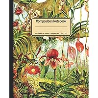 Composition Notebook: Vintage Illustration, Orchids (Orchideen) from the Encyclopedia Meyers Konversations-Lexikon, 4th Edition, 1885-1890 | College Ruled | 120 Pages | 7.5