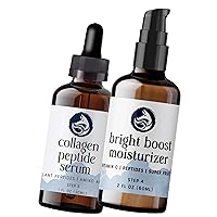 Youthful Radiance Duo: Bright Boost Moisturizer & Collagen Serum by Foxbrim Naturals