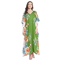 Gypsie Blu Women Long Maxi Plus Size Polyester Kaftan Caftan Gown Beach Party Casual Dress
