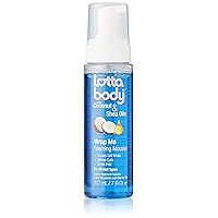Lottabody Coconut Oil and Shea Wrap Me Foaming Curl Mousse , Creates Soft Wraps, Hair Mousse for Curly Hair, Defines Curls, Anti Frizz, 7 Fl Oz