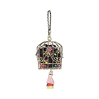 Betsey Johnson Bird is The Word Cage Dancer Wristlet, Black Multi