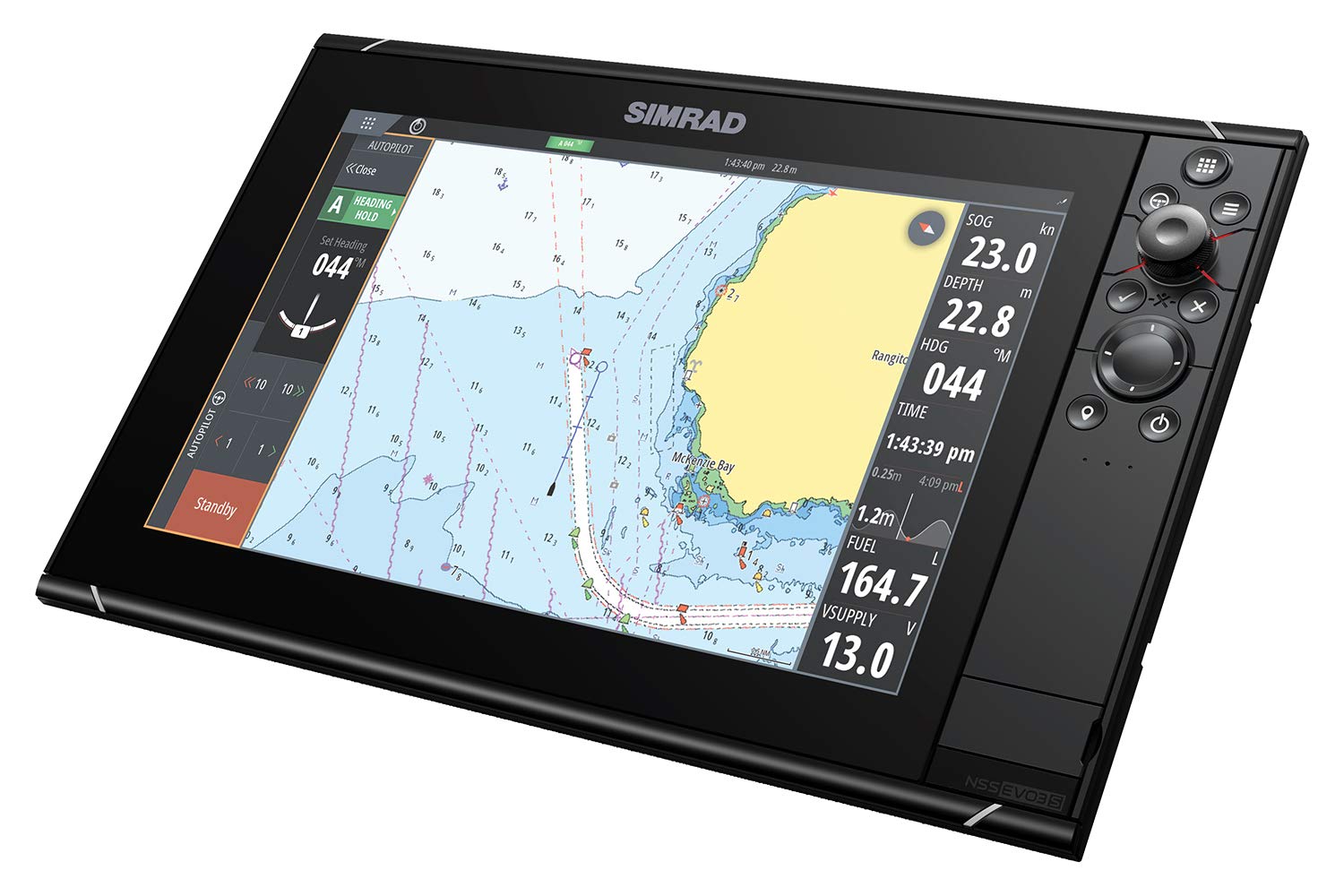 Simrad NSS12 Evo3S - 12-inch Multifunction Fish Finder Chartplotter with Preloaded C-MAP US Enhanced Charts