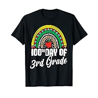 100th day Of 3rd Grade 100 days of School Rainbow Teacher T-Shirt