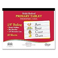 iScholar Multi-Method Primary Tablet, 625 Inch Ruling, 40 Sheets, 11 x 8.5 Inches (11802)
