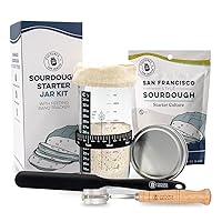 Cultures for Health San Francisco Sourdough Starter, Bread Lame, & Starter Jar Kit Bundle | Essential Baking Supplies for Homemade Bread | DIY Breadmaking Kit