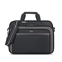 Empire 17.3-Inch Laptop Briefcase, TSA Friendly, Black/Grey