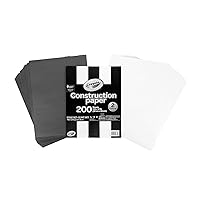Crayola Black & White Construction Paper Bulk, Amazon Exclusive, 200 Sheets