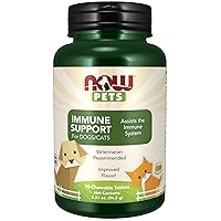 NOW Pet Health, Immune Support Supplement, Formulated for Cats & Dogs, NASC Certified, 90 Chewable Tablets