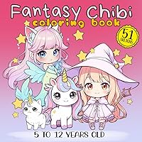 Fantasy Chibi -Coloring Book: 51sketch- 5 to 12 years old (Italian Edition)