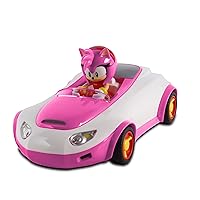 NKOK Team Sonic Pull Back Racer - Amy Rose; No Batteries Required; Pull Back, Let go, and Watch Amy Rose Race