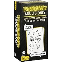 Mattel Games Pictionary Adults Only Party Game for Adults and Game Night, Drawing Game with Silly Sketches and NSFW Clue Cards, Boards, Markers and Sand Timer