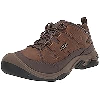 KEEN Men's Circadia Low Height Comfortable Waterproof Hiking Shoes, Shitake/Brindle, 7