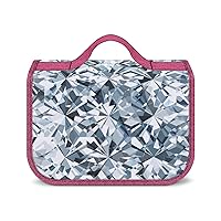 Diamond Hanging Toiletry Bag for Women Travel Makeup Bag Organizer Waterproof Cosmetic Bag