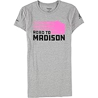 Reebok Womens Road to Madison Graphic T-Shirt, Grey, Large